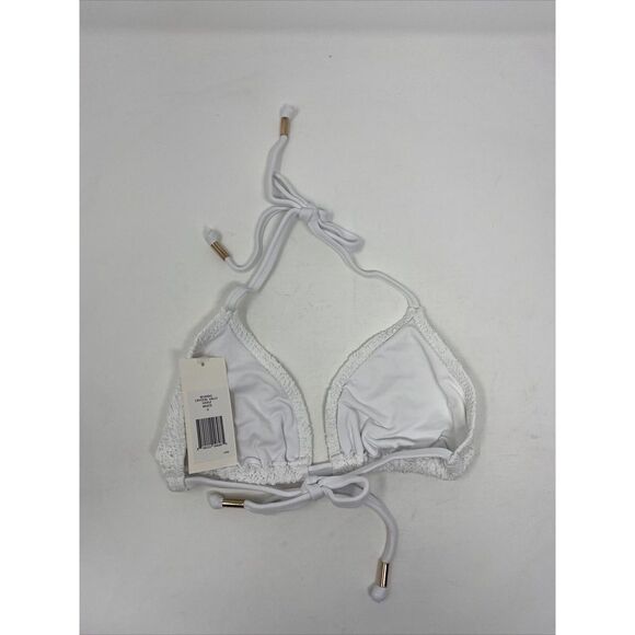 EBERJEY Womens White String Bikini Top NEW Crystal Vally Gisele REVOLVE Small S - Picture 5 of 9